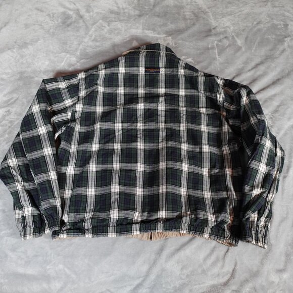 Vintage Tommy Hilfiger Golf Harrington Jacket Mens XL Short Fit Reversible Plaid - Picture 4 of 7